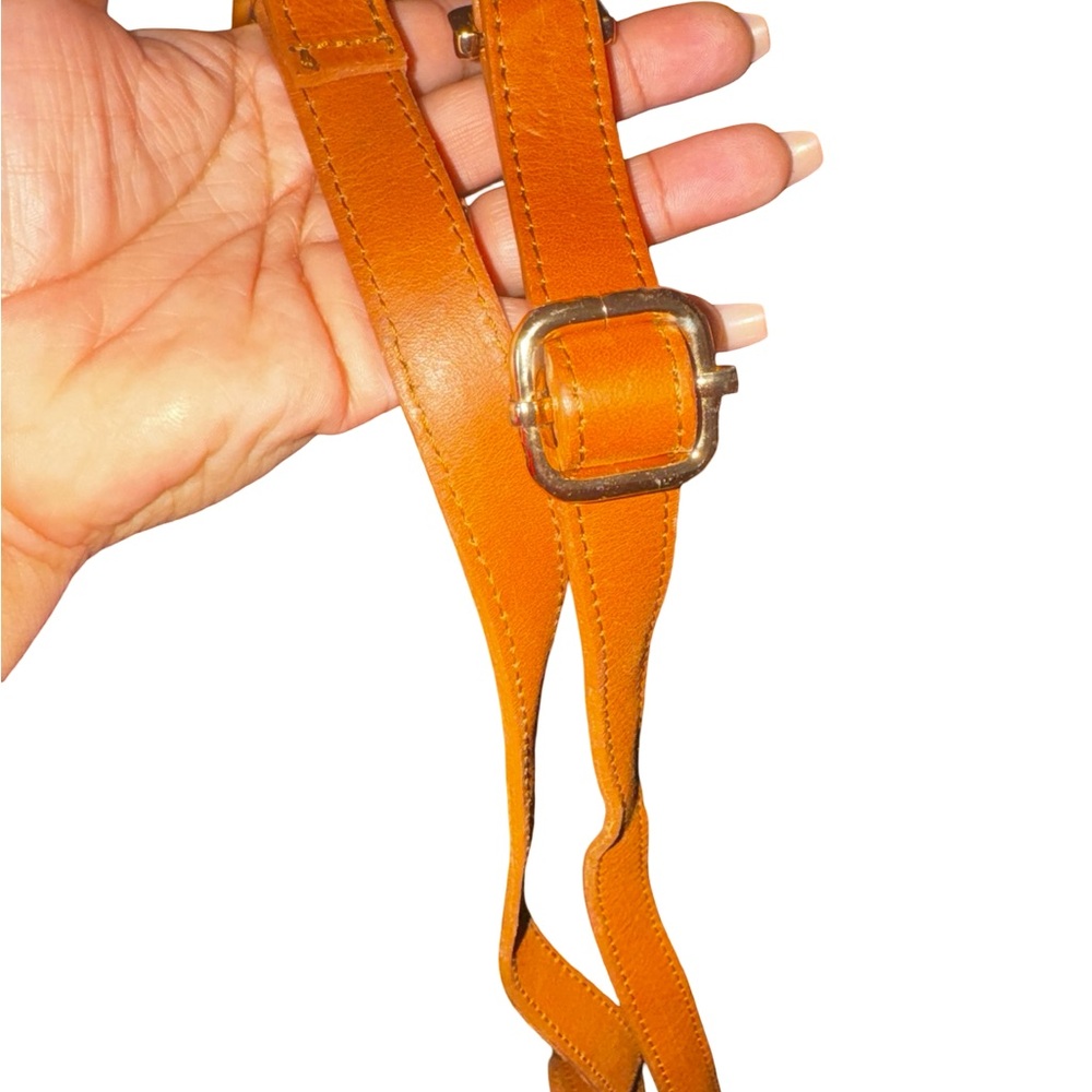 Handbag Strap with Brass Hooks - Tan - Picture 2 of 2